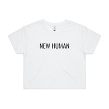 Load image into Gallery viewer, New Human White Cropped Tee (RELAXED FIT)
